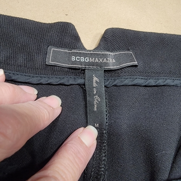 BCBGMaxAzria Size M Washed Black Stretch Leggings / Pants - Picture 13 of 15